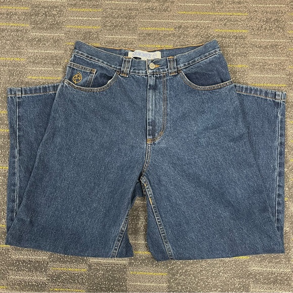 Polar Skate Co. Big Boy Jeans Size Small 32x28 Baggy Blue Skater Y2K Grunge - Picture 2 of 15